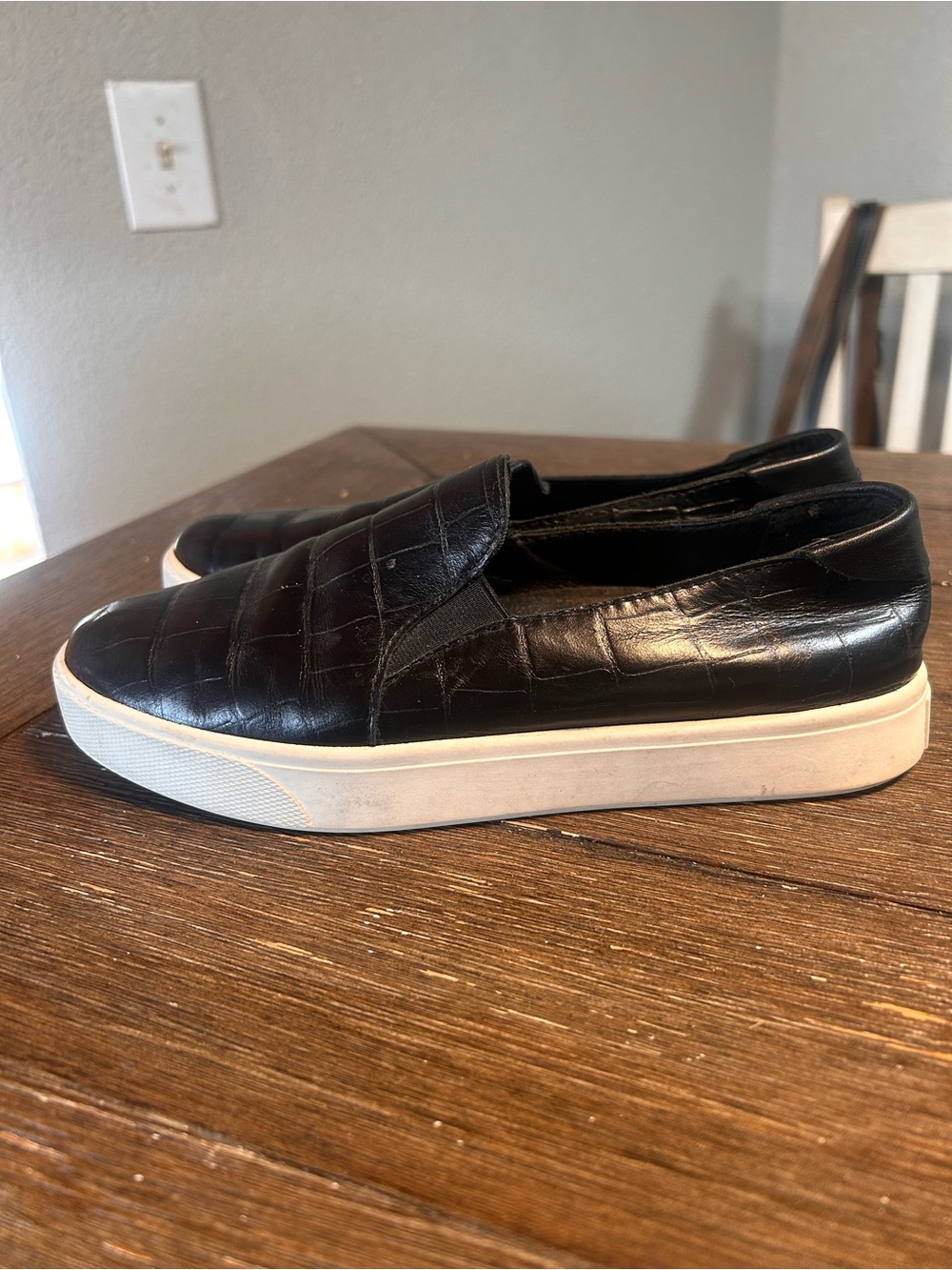 Cole Haan Grandseries croc embossed leather slip ons size 6.5 - Picture 4 of 10